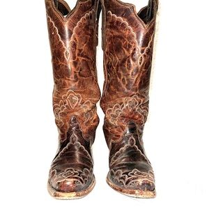 Brown Leather Cowboy Boots